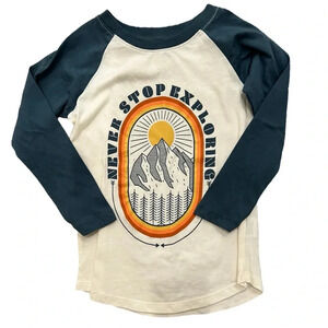 NWT Tiny Whales Longsleeve Raglan Exploring Tee Shirt